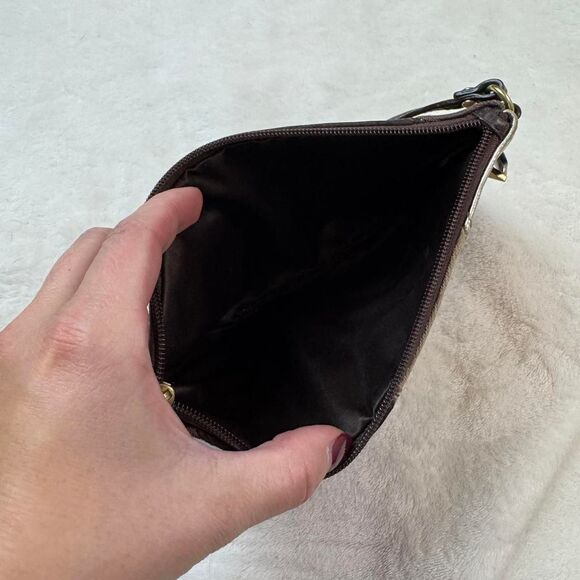 Coach vintage y2k patchwork brown wristlet bag - Picture 4 of 5